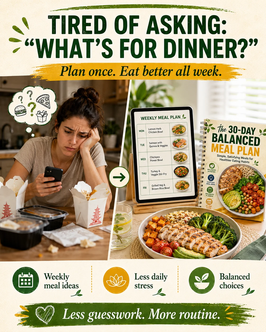 Weekly meal plan solution